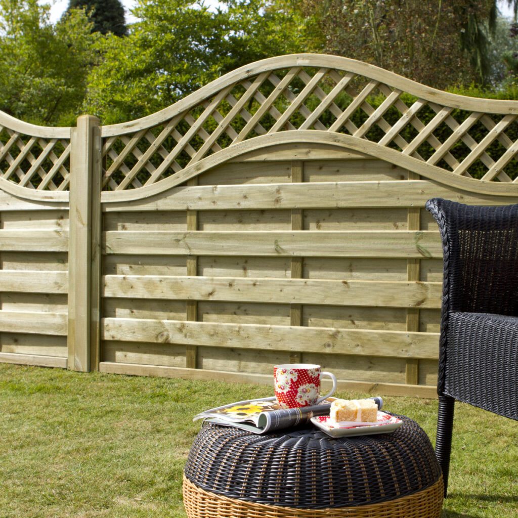 Forest Garden 1.8m x 1.2m Pressure Treated Decorative Europa Prague Fence Panel – Pack of 5 5013053155332 2